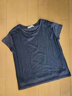 BEAUTY & YOUTH ストライプ チュール カットソー