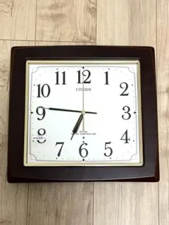 新品未使用 シチズン 電波掛け時計 ネムリーナアスカ 木枠 8MY455-006