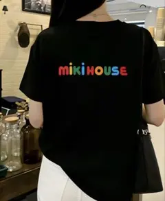 MIKI HOUSE ロゴTシャツ ブラックバックロゴプリント【1点限り】のサムネイル