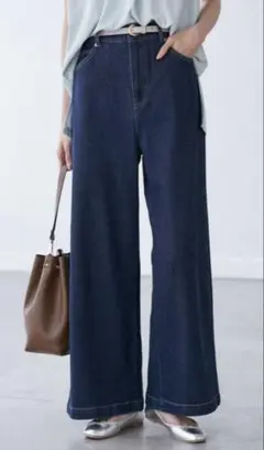 ROPÉ PICNIC 【ウエスト革命デニム】ウエストシェイプデニムワイドパンツ