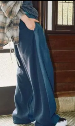 ニコアンドCAツイルドッキングパンツ　Ｌ　ネイビー