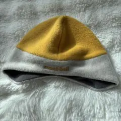 セール⭐︎used★mont-bell キッズ ニット帽 イエロー グレー