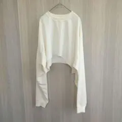 グレイル トップス カットソー トレーナー ショート丈 ホワイト フリーサイズ