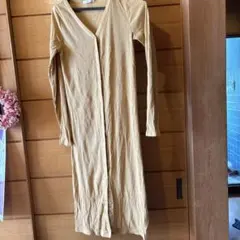 SLY リブ編み ロングカーディガン ベージュ