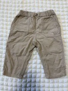 ベージュ コーデュロイ　ウエストゴム パンツ 80 ♡