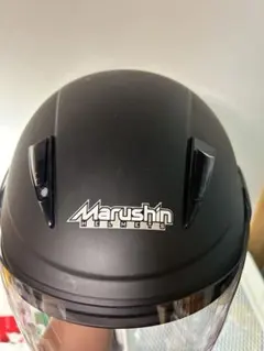 (MARUSHIN) バイクヘルメット セミジェット M-520 マットブラックのサムネイル