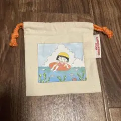 3coins りぼん70周年　ちびまる子ちゃん　巾着　スリコ