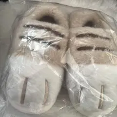 ファー素材 動物足形スリッパ