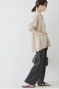 SLOBE IENA テープヤーンニットカーディガンとスカート
