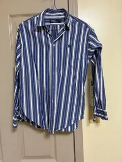 Polo by Ralph Lauren 青と白のストライプ M