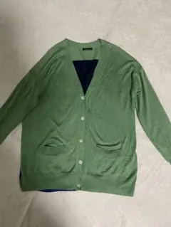 ザンパ　zampa 緑色 Vネックカーディガンのサムネイル