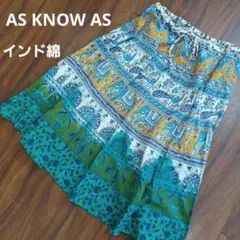 アズノウアズ エスニック柄フレアスカート アジアン インド綿のサムネイル