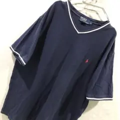 90s Polo Ralph Lauren Vネック Tシャツ ヴィンテージXL