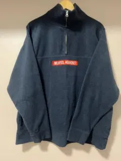 【毎日発送】ミルクフェド　フリース　ハーフジッパー　ネイビー　オーバーサイズ　紺