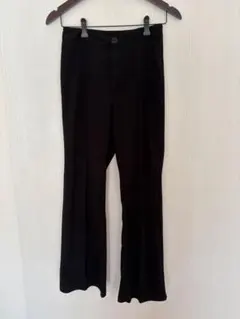 センタープレスパンツ フレアパンツ スラックス ストレッチパンツ