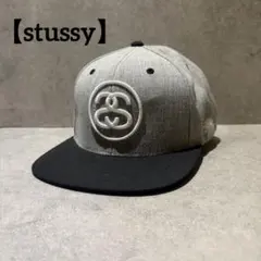 STUSSY ステューシー スナップバック キャップ SSリンク ロゴ 刺繍