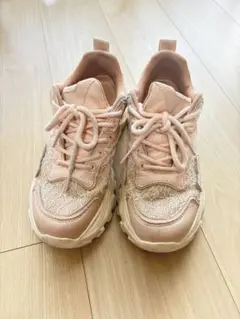 oriental trafficレース 厚底 スニーカー ピンク 24cmのサムネイル