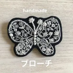 ⑤106 ミナペルホネン ブローチアクセサリー ハンドメイド 花刺繍