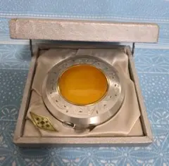 昭和レトロ 本鼈甲 CROWN コンパクトミラー 箱付き