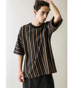 ＜monkey time＞ TJK MULTI STRIPE TEE/Tシャツ