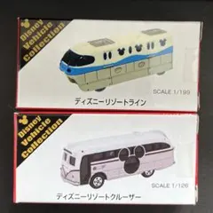 トミカ 2台セット ディズニー リゾートクルーザー 、ディズニー リゾートライン