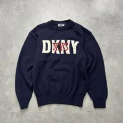 DKNY JEANS 90s USA製 ニットセーター ONE SIZE 紺のサムネイル