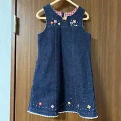 ミキハウス　mikihouse デニム　ジャンパースカート　ワンピース