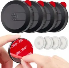 IPX8 防水エアタグステッカーホルダー 4 パック 3M 粘着ステッカー付き