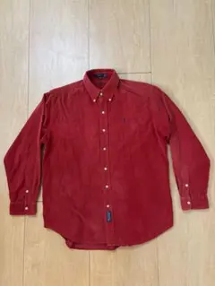 90s USA製ラルフローレン コーデュロイシャツBLAIRE レッド
