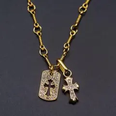 ネックレス メンズ レディース クロス ゴールド アクセサリー