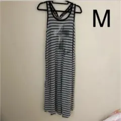 マキシ丈 タンクトップ ワンピース M