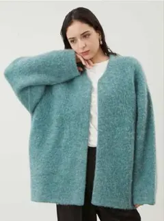 お値下げ❣️Mila Owen Wフェイスシャギーニットカーディガン　新品.タグ付