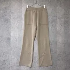 niko and... ニコアンド ポケット付 ニットフレアパンツ 4/L