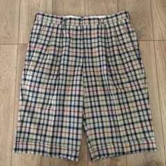 ダックス　ハーフパンツ 85センチ　LL チェック　ウール　メンズ　ゴルフのサムネイル