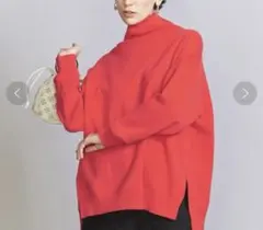 ビューティアンドユース　ミラノリブ タートルネックニットプルオーバー