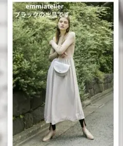 emmi エミアトリエ ニットドッキングワンピース 長袖ワンピ ブラック 美品