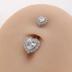 新品✨️】へそピアス シルバーハート