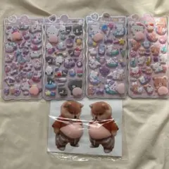 お腹シール　おなか　おしりシール　マシュマロ　アニマル　ぷくぷくシール　４種類
