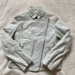 ALBERTO FERMANI ラムレザージャケット ホワイト