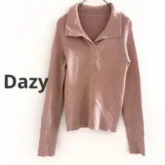 Dazy ピンク リブニット セーター 襟付き M SHEIN 春ニット