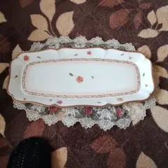 NARUMI ナルミ ボーンチャイナ ローズ柄 サンドイッチトレイ 40cm