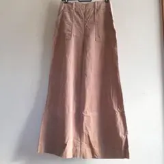 【OZOC】ベージュ ワイドパンツ ウエストゴム 訳あり