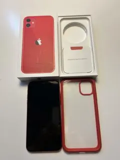 Apple iPhone 11 赤色 本体とケース付き