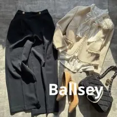 Ballsey ボールジィ ノーカラージャケット ボウタイブラウス ワイドパンツ
