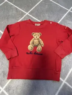 miki house 赤 クマ トレーナー 90