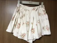 OLIVE des OLIVE キュロット ホワイト 花柄 白