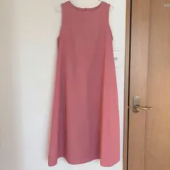ノースリーブワンピース ピンク ロングワンピース 夏 M〜Lサイズ 冷感素材