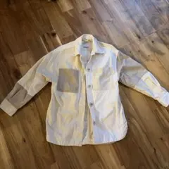 古着Bershka ベルシュカ /バイカラー デニムジャケット ニュアンスカラーのサムネイル
