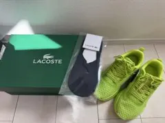 ⭐️新品23.0cm LACOSTE 蛍光グリーンスニーカー⭐️