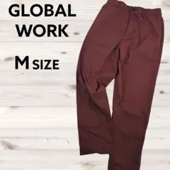 ✨ GLOBAL WORK ✨ ストレッチ テーパードパンツ 茶色 ブラウン Mのサムネイル